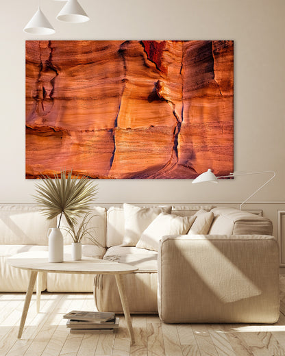 Iron Cliff Acrylic Print by Jacqueline Law